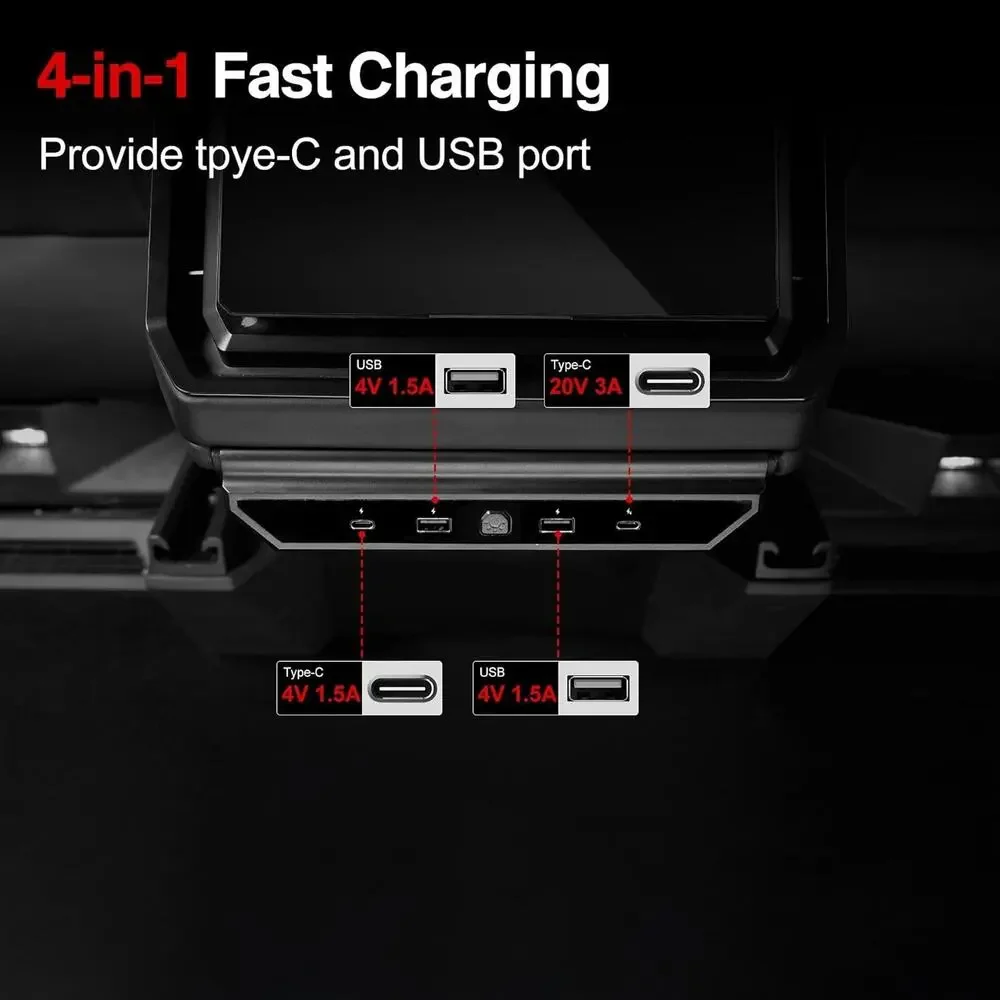 USB Hub, Fast Charging Port Compatible with Tesla Cybertruck 2024 2025